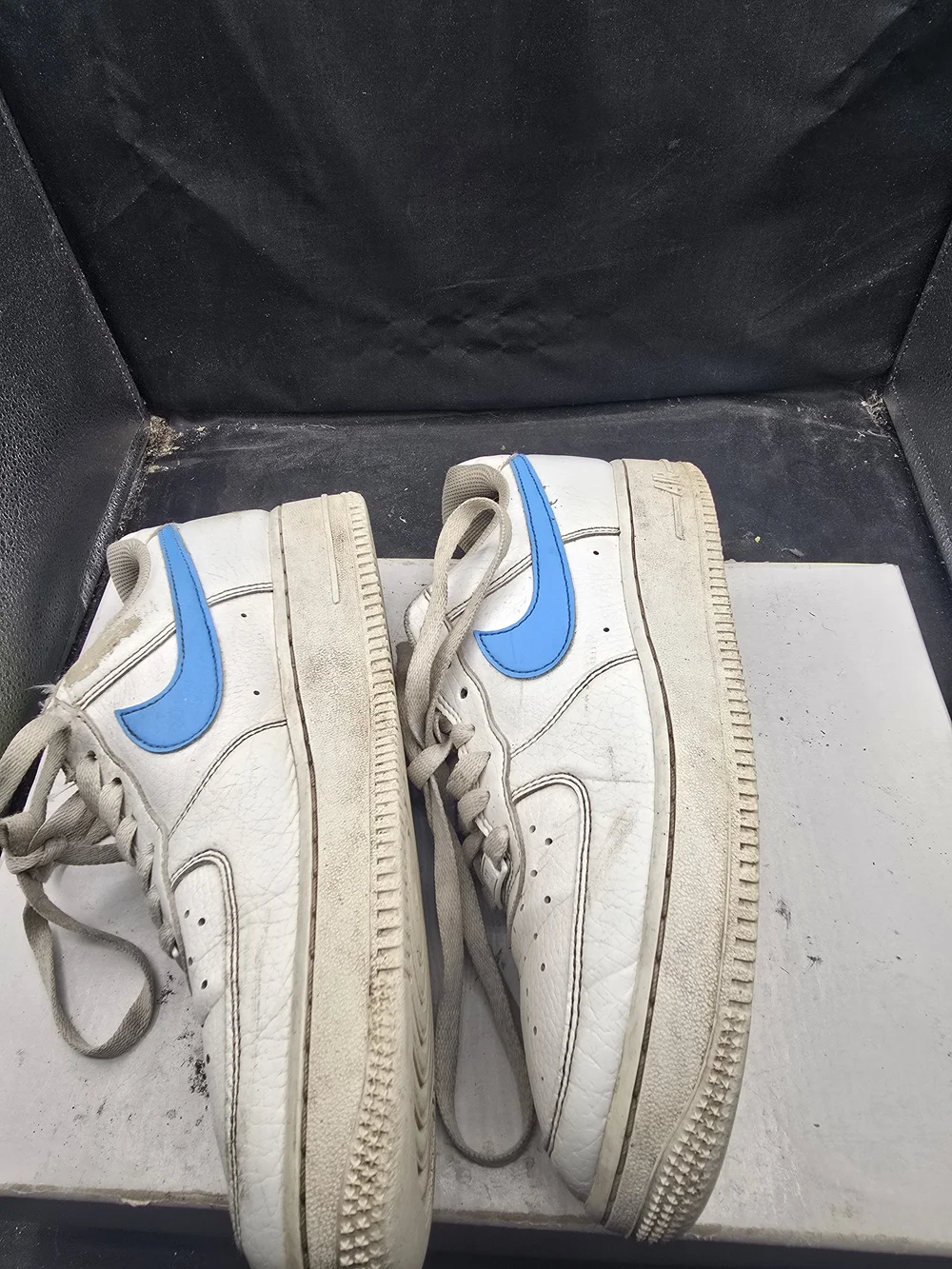 Nike Air Force 1 Low‎ White with Blue Swoosh